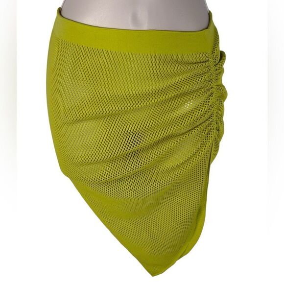 SKIMS Citrus Green Warp Knit Cover Up Ruched Sarong - Picture 5 of 10